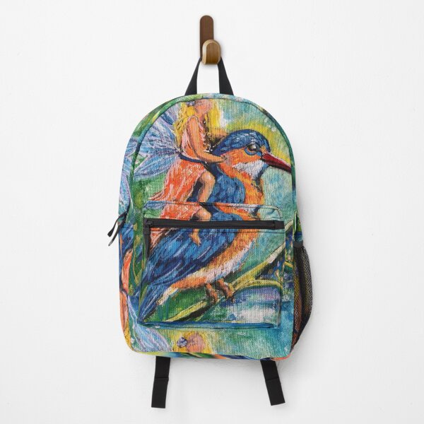 Item preview, Malachite Kingfisher Fairy Cushion Cover – Magical Bird Art for Children’s Rooms designed and sold by Nikkiart24.redbubble.com.