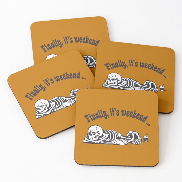Item preview, Finally It's Weekend Lazy Skeleton Funny Graphic Design designed and sold by ChubbiesCloud Collections.