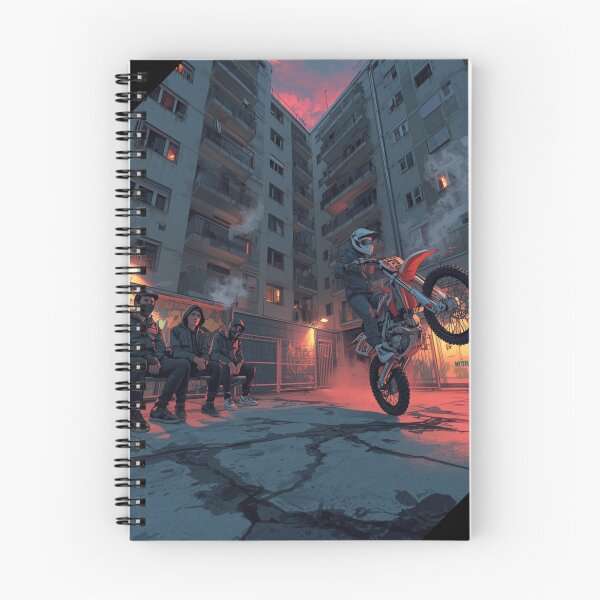 Item preview, Bloc Life – Urban Rider Street Scene Illustration designed and sold by PLUSHIWORLDtm.