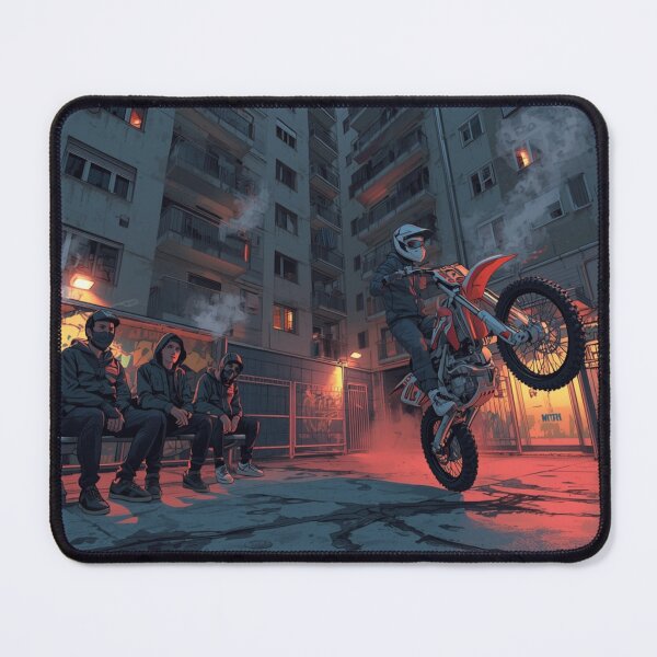 Item preview, Bloc Life – Urban Rider Street Scene Illustration designed and sold by PLUSHIWORLDtm.