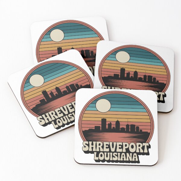 Item preview, Shreveport Louisiana: Retro Sunset Skyline Groovy designed and sold by CircinusStore.
