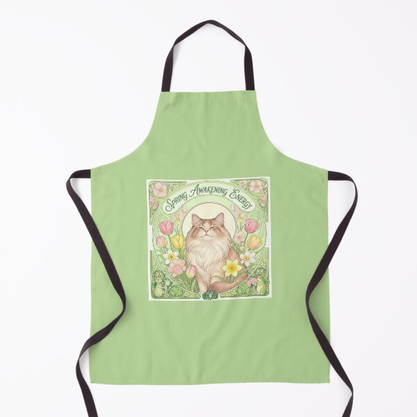 Item preview, Spring Awakening Energy | Art Nouveau Spiritual Cat Design Sticker designed and sold by ArtNouveauCats.