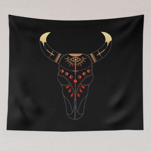 Item preview, Neon Death Glow Steer Skull Graphic designed and sold by ylodecdtv11.