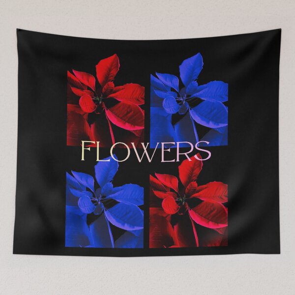 Item preview, Flowers Red Blue Leaf Design Trend 2026 designed and sold by NK Design Lab.