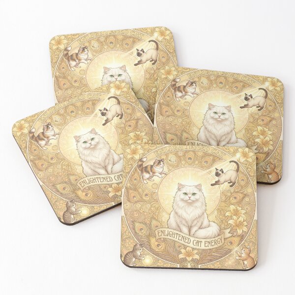 Item preview, Enlightened Cat Energy | Art Nouveau Spiritual Cat Design designed and sold by ArtNouveauCats.