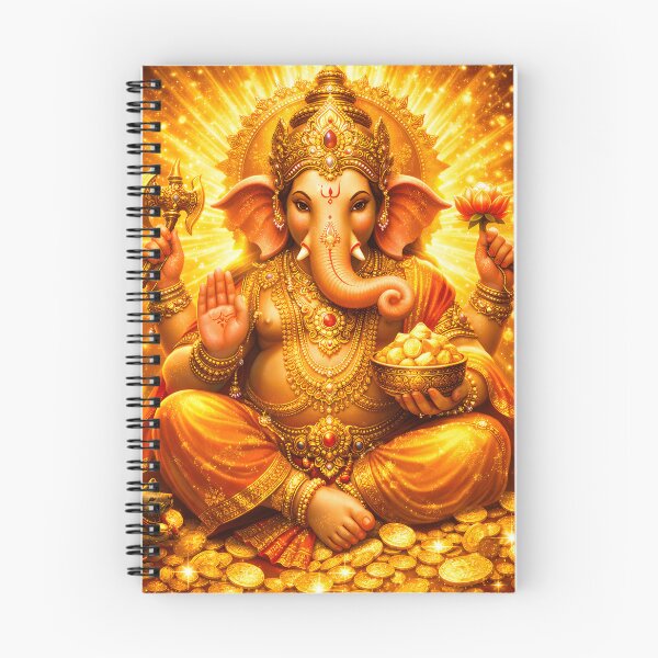 Item preview, Ganesha Golden Aura | Lord Ganpati Prosperity Energy Art designed and sold by CosmicLotusArt.