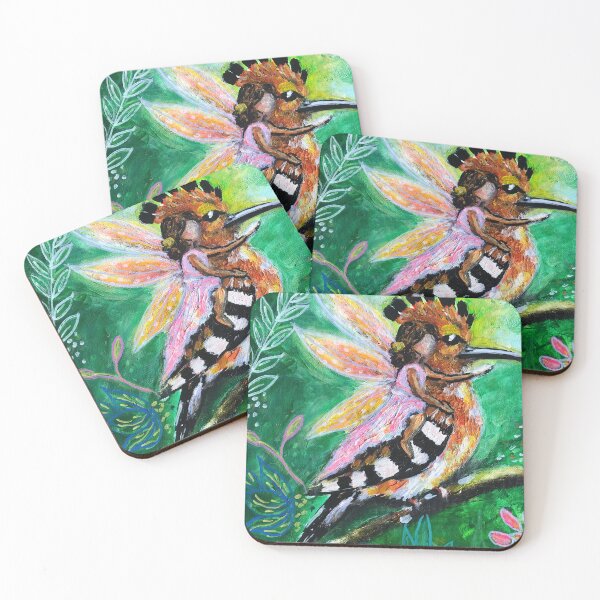 Item preview, Hoopoe Fairy Cushion Cover – Magical Bird Art for Children’s Rooms designed and sold by Nikkiart24.redbubble.com.