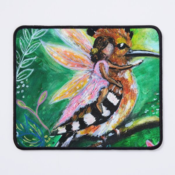 Item preview, Hoopoe Fairy Cushion Cover – Magical Bird Art for Children’s Rooms designed and sold by Nikkiart24.redbubble.com.