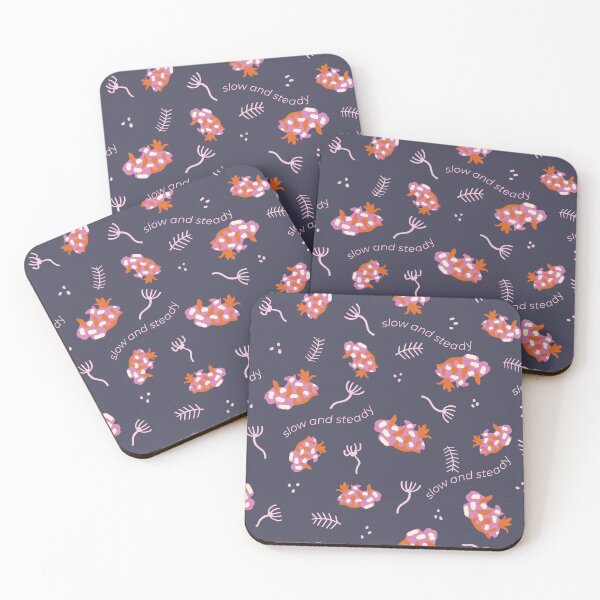 Item preview, Bold Nudibranch Pattern in Deep Purple and Pink – Slow and Steady Design designed and sold by noinudee.