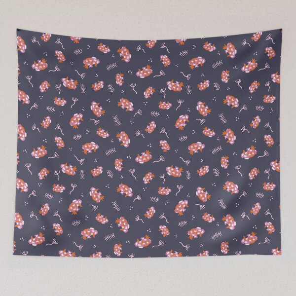 Item preview, Bold Nudibranch Pattern in Deep Purple and Pink – Slow and Steady Design designed and sold by noinudee.