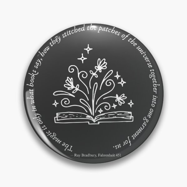 Item preview, Ray Bradbury Fahrenheit 451 Book quote designed and sold by Ink&Iron.