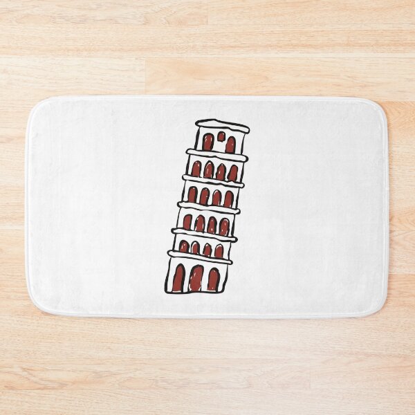 Item preview, Leaning Tower of Pisa Doodle – Simple Line Art Illustration designed and sold by EmeraldeaArt.