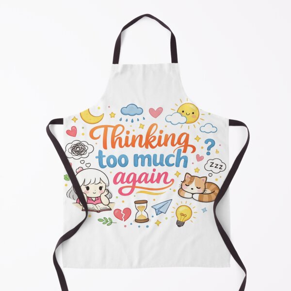 Item preview, Thinking Too Much Again Cute Aesthetic Overthinking Quote Design designed and sold by Sanika arts .