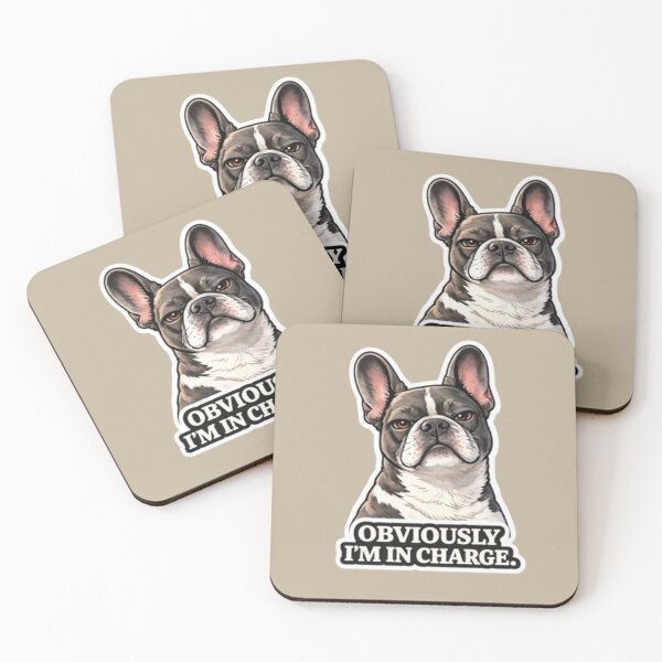 Item preview, French Bulldog Attitude Collection – OBVIOUSLY I’M IN CHARGE Funny Frenchie Dog Meme designed and sold by Frenchie Fever.