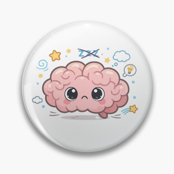 Item preview, Brain Never Stops Cute Design | Overthinking Aesthetic Kawaii Sticker designed and sold by Sanika arts .