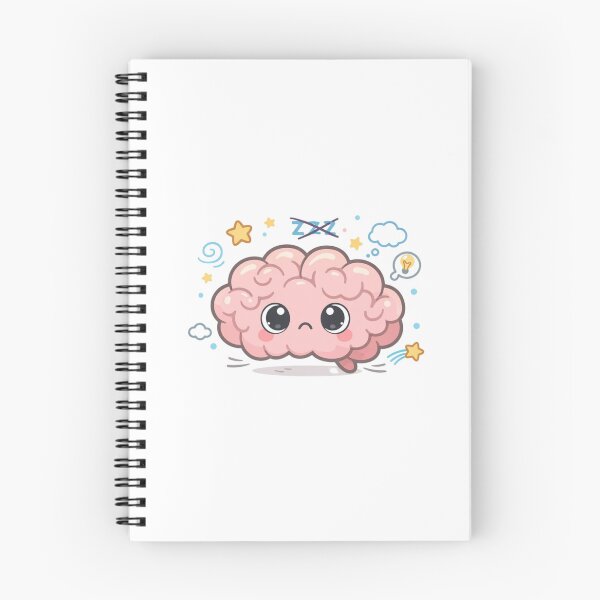 Item preview, Brain Never Stops Cute Design | Overthinking Aesthetic Kawaii Sticker designed and sold by Sanika arts .