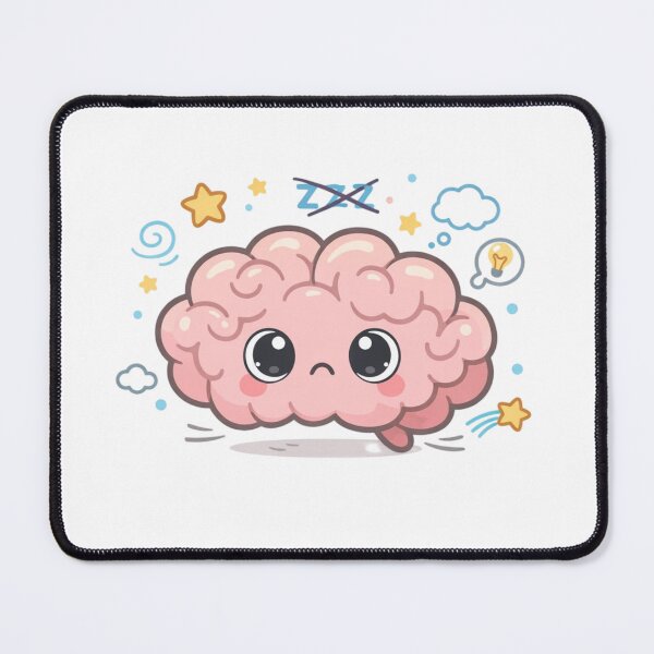 Item preview, Brain Never Stops Cute Design | Overthinking Aesthetic Kawaii Sticker designed and sold by Sanika arts .