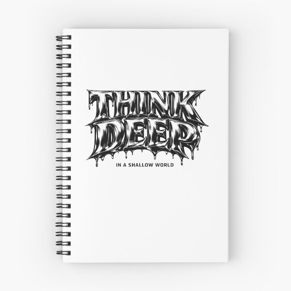Item preview, Think Deep In A Shallow World Chrome Aesthetic Streetwear Art designed and sold by SplashTastic.