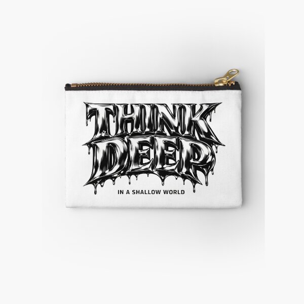 Item preview, Think Deep In A Shallow World Chrome Aesthetic Streetwear Art designed and sold by SplashTastic.