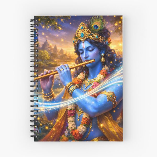 Item preview, Krishna Flute Energy Glow | Divine Music Spiritual Art designed and sold by CosmicLotusArt.