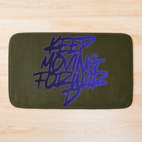 Item preview, Keep Moving Forward - Motivational Blue Typography designed and sold by Aura.Prints.