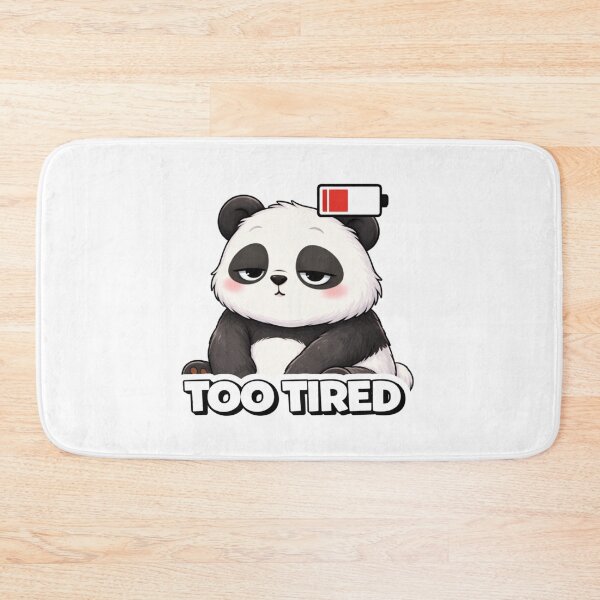 Item preview, Too Tired Panda Fatigue Cute Funny Lazy Mood Design designed and sold by LazyMoodStudio.