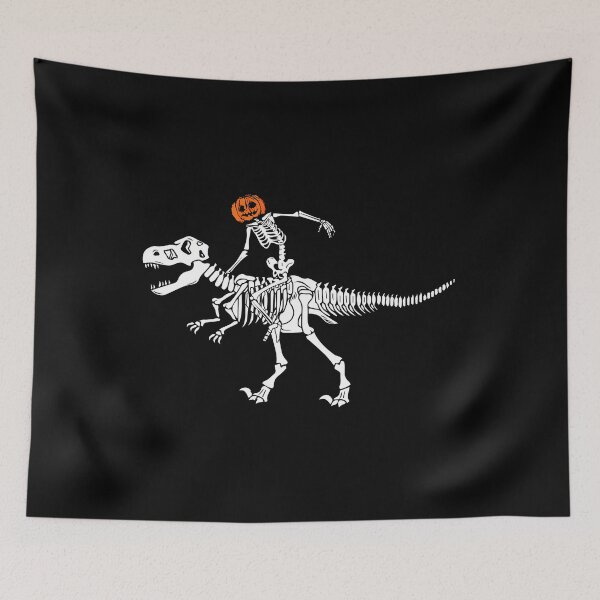 Item preview, Funny Cowboy Pumpkin Skeleton Riding T-Rex designed and sold by ylodecdtv11.