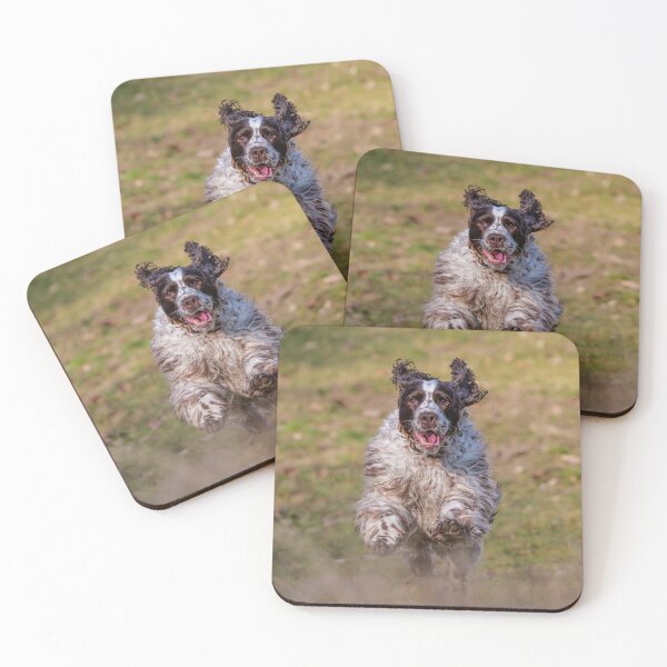 Item preview, Happy English Springer Spaniel dog running and playing  designed and sold by ART-SUNRISE.