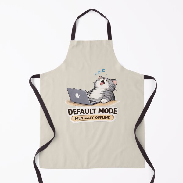 Item preview, Default Mode Mentally Offline Gray Cat Work From Home Burnout Meme designed and sold by Mindworx21.