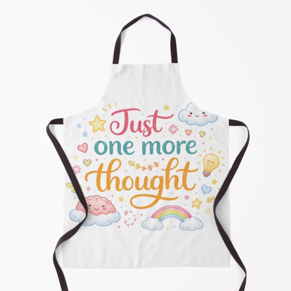 Item preview, Just One More Thought Cute Overthinking Design | Kawaii Brain Quote Aesthetic Sticker designed and sold by Sanika arts .