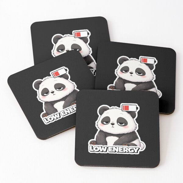 Item preview, Low Battery Panda Exhausted Mood Funny Tired Design designed and sold by LazyMoodStudio.