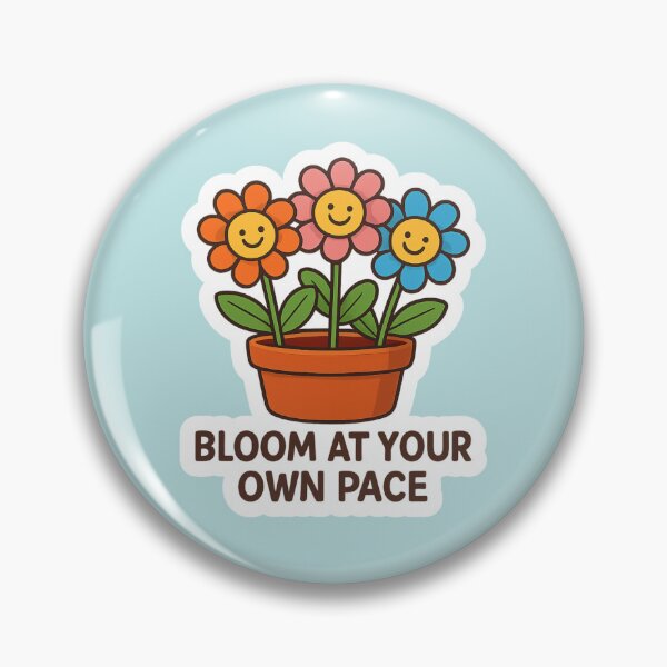 Item preview, Bloom at Your Own Pace Cute Flower Sticker designed and sold by LumereAndCoeur.