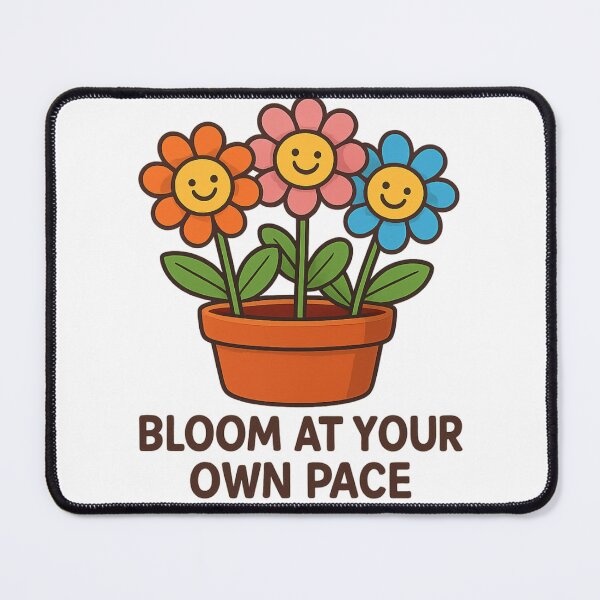 Item preview, Bloom at Your Own Pace Cute Flower Sticker designed and sold by LumereAndCoeur.