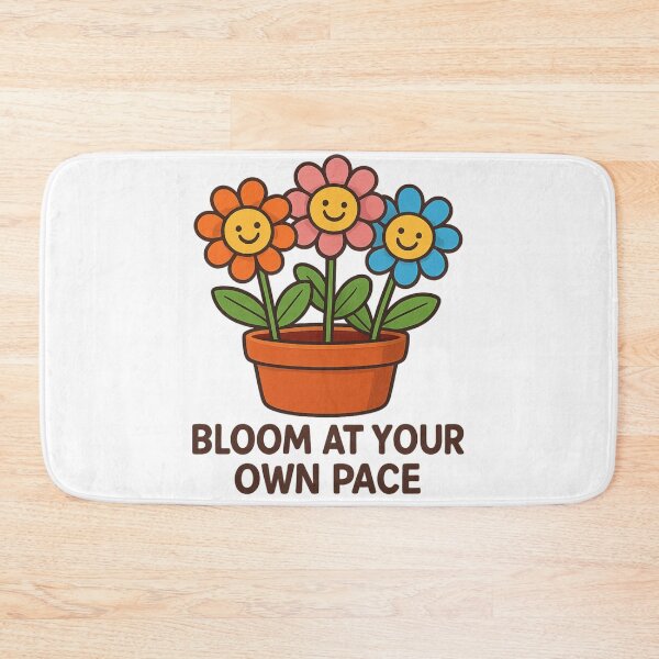 Item preview, Bloom at Your Own Pace Cute Flower Sticker designed and sold by LumereAndCoeur.