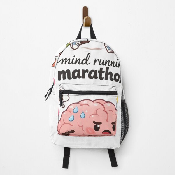 Item preview, Mind Running Marathon Cute Brain Design | Overthinking Funny Aesthetic Sticker designed and sold by Sanika arts .