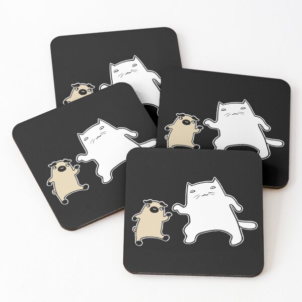 Item preview, Pug and cat designed and sold by eri-morie.