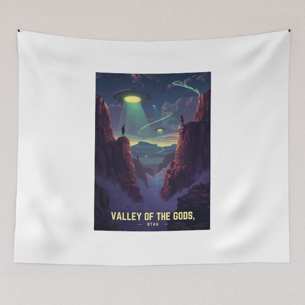 Item preview, Valley Of The Gods UFO Design  designed and sold by LiveAmongstUs.
