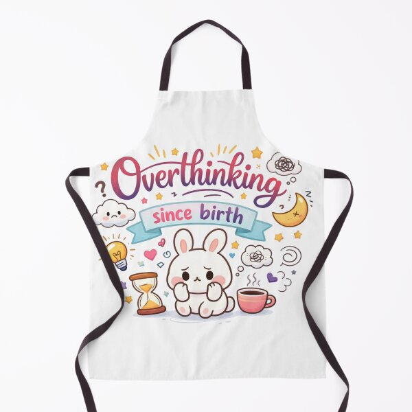 Item preview, Overthinking Since Birth Cute Bunny Design | Funny Anxiety Quote Aesthetic designed and sold by Sanika arts .