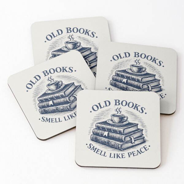 Item preview, Old Books Smell Like Peace Coffee Art Vintage Engraving designed and sold by SplashTastic.