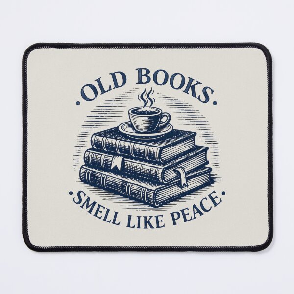 Item preview, Old Books Smell Like Peace Coffee Art Vintage Engraving designed and sold by SplashTastic.