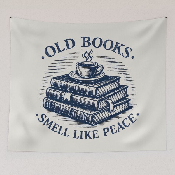 Item preview, Old Books Smell Like Peace Coffee Art Vintage Engraving designed and sold by SplashTastic.