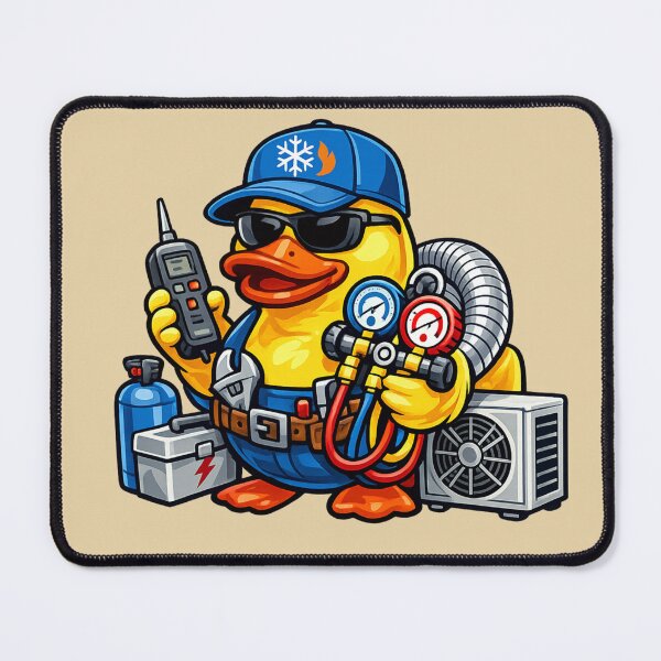 Item preview, HVAC Technician Rubber Duck designed and sold by BROHLine Studio.