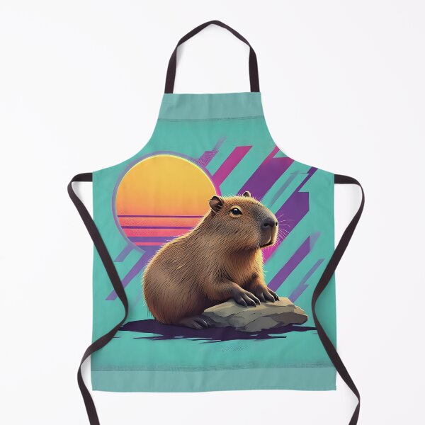 Item preview, Synthwave Capybara Chillout designed and sold by Sybille-Yates.