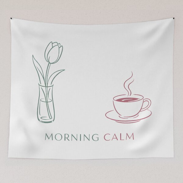 Item preview, Morning Calm Minimalist Floral Zen Aesthetic designed and sold by SplashTastic.