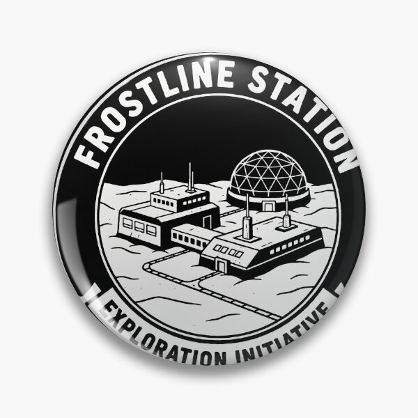 Item preview, Frostline Station – Arctic Exploration Initiative Retro Badge designed and sold by Ramkumar2025.
