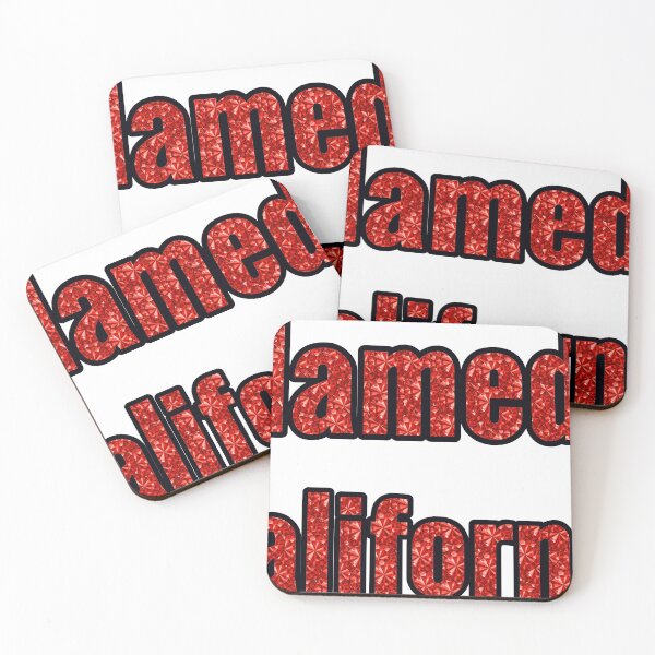 Item preview, Alameda California City Name With Red Rhinestone designed and sold by TheIconSmith.