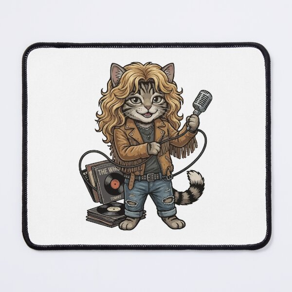 Item preview, Robert Plant Inspired Cat - Zeppelin Rock Legend Kitty designed and sold by miliemlac.