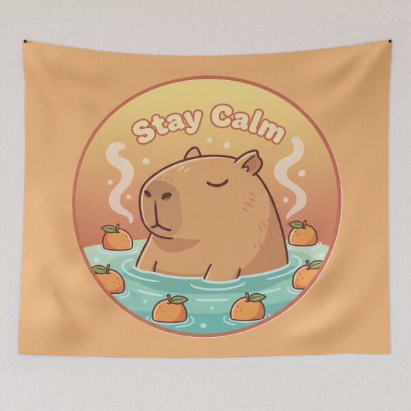 Item preview, Capybara Chill Society Shirt – Cute Capybara Hot Spring “Stay Calm” Design – Kawaii Relaxing Animal Aesthetic – Cozy Winter Onsen Tee designed and sold by Ditstyle.