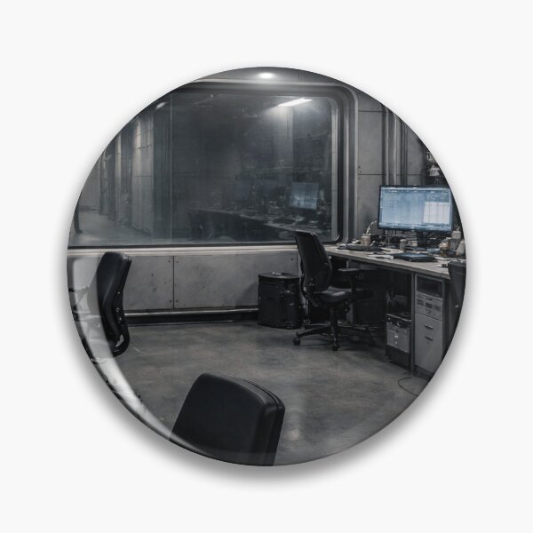 Item preview, High Security Laboratory Interior with Observation Window | Cinematic Sci-Fi Workspace Photography Print designed and sold by Element Horizon Studio.
