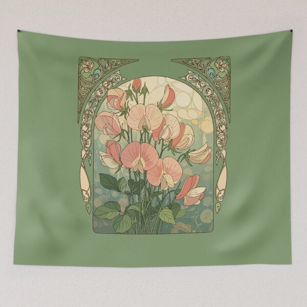 Item preview, Sweet Pea Birth Month Flower Vines designed and sold by taiche.